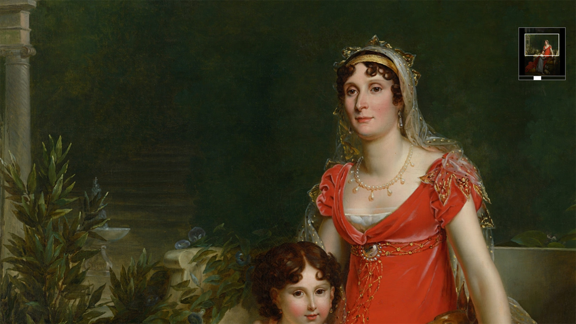 Elisa Bonaparte con la figlia Napoleona Baciocchi 