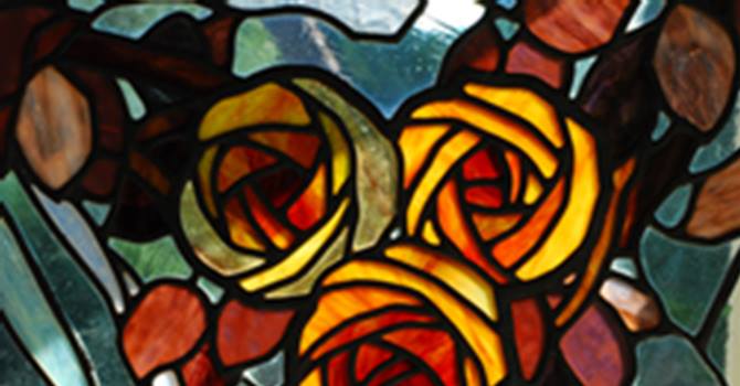 Casina delle Civette, Balcone delle rose, particolare della vetrata, Paolo Paschetto Casina delle Civette, Balcone delle rose, particolare della vetrata, Paolo Paschetto