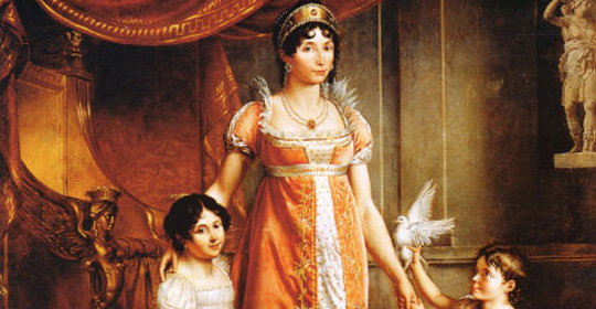 Jean-Baptiste Wicar, Giulia Clary Bonaparte, regina di Napoli, con le figlie Zenaide e Carlotta