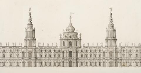 Gaetano Chiaveri (Roma 1689–1770 Foligno) Progetto ideale di un castello per la Sassonia, probabilmente 1736/37