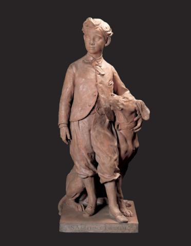 Jean Baptiste Carpeaux, Napoleone Eugenio con il cane Nero, 1865 Jean Baptiste Carpeaux, Napoleone Eugenio con il cane Nero, 1865