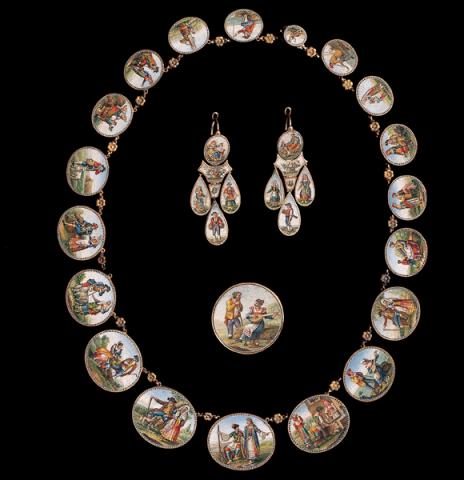 Antonio Aguatti, Parure in mosaico minuto e oro, 1805-1815