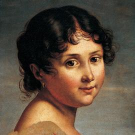 Jean-Baptiste Wicar, Zenaide Bonaparte, olio su tela, 28,5 x 25,5 cm